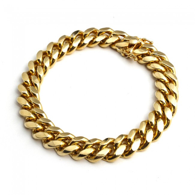 18 Karat Gold Cuban Link Bracelet | stickhealthcare.co.uk