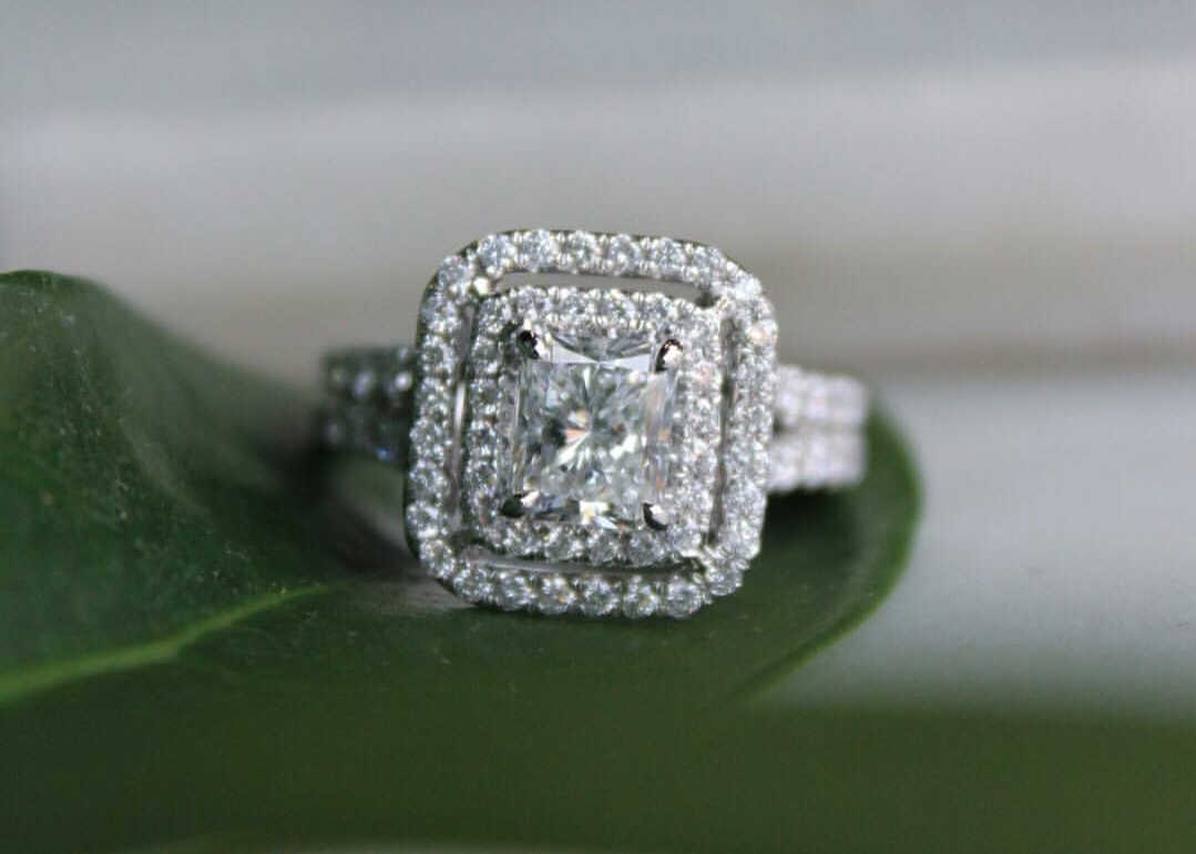 GIA Certified Art Deco Inspired Emerald Cut Diamond Halo Ring at Susannah  Lovis Jewellers
